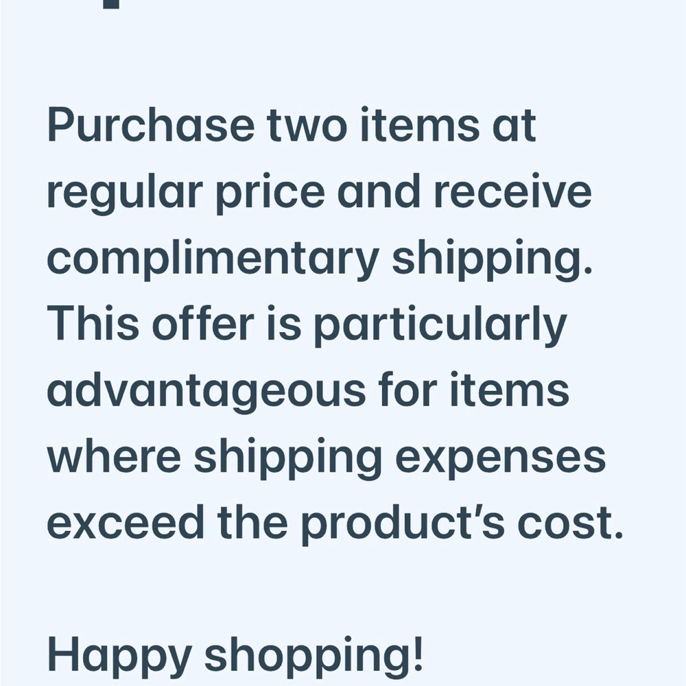 Promotional Shipping Offer Sign